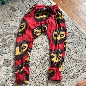 nununu Red and Yellow ninja Patterned Sweatpants